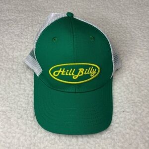 Hill Billy Adult Green White SnapBack Trucker Hat